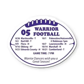 Football Shape Vinyl Magnet