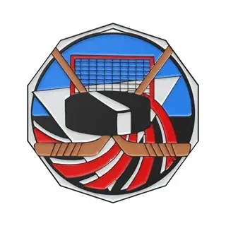 2" Hockey Decagon Color Medal