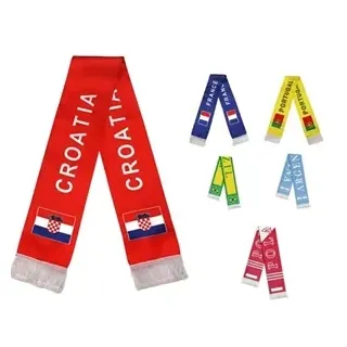 Custom Printed Polyester Soccer Fan Scarf