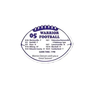 Football Stock Shape Vinyl Magnet - 20mil