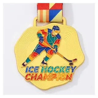 Ice Hockey Themed Medal
