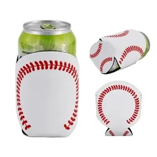 BASEBALL SKIN CAN COOLER HOLDER