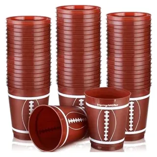 12oz. American Football Themed Frosted Plastic Stadium Cup