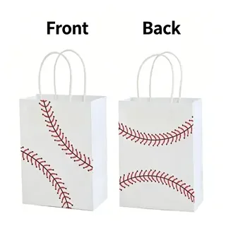 Custom Baseball Stitch Kraft Paper Gift Bags