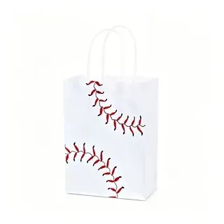 Custom Baseball Stitch Kraft Paper Gift Bags