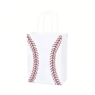 Custom Baseball Stitch Kraft Paper Gift Bags