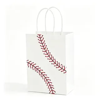 Custom Baseball Stitch Kraft Paper Gift Bags