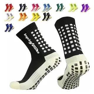 NonSlip Grip Sole Cushioned Athletic Soccer Basketball Socks