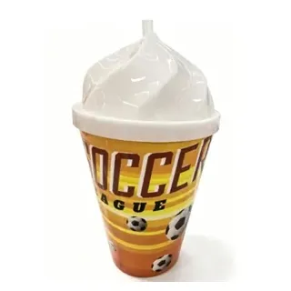 Soccer Print Ice Cream Lid PP Cup