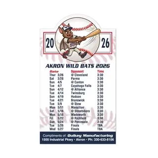 Magnet 20 Mil - Baseball Schedule - Full Color